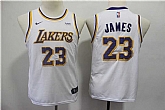 Lakers 23 Lebron James White Youth 2018 19 Nike Swingman Jersey,baseball caps,new era cap wholesale,wholesale hats